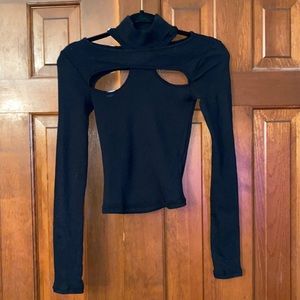 Long sleeve cut out top